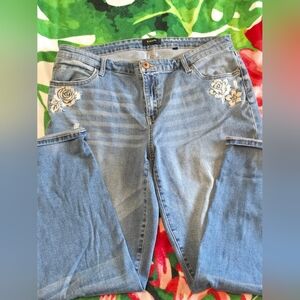 High Waisted Distressed Womens R Jeans